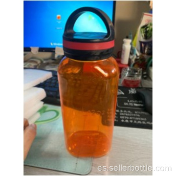 Botella de agua de pared simple naranja de 750 ml